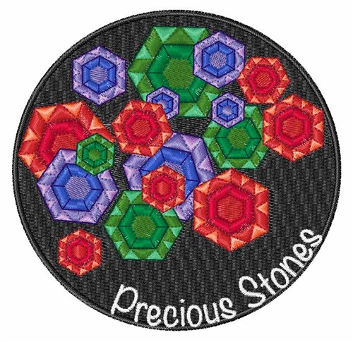 Precious Stones Machine Embroidery Design