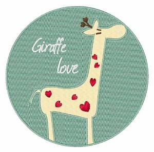 Picture of Giraffe Love Machine Embroidery Design