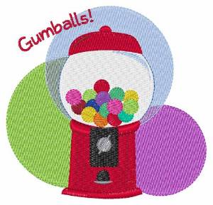 Picture of Gumballs Machine Embroidery Design