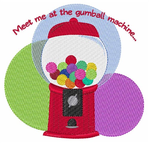 Gumball Machine Machine Embroidery Design