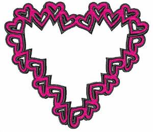 Picture of Heart Shape Machine Embroidery Design