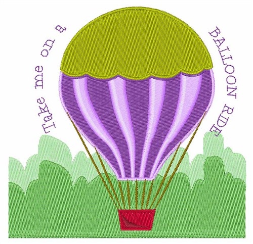 Balloon Ride Machine Embroidery Design
