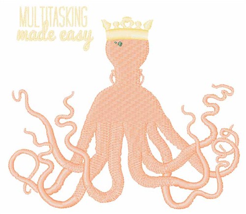 Multitasking Octopus Machine Embroidery Design