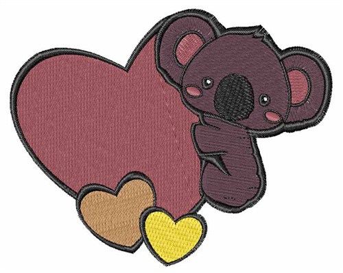 Koala Love Machine Embroidery Design