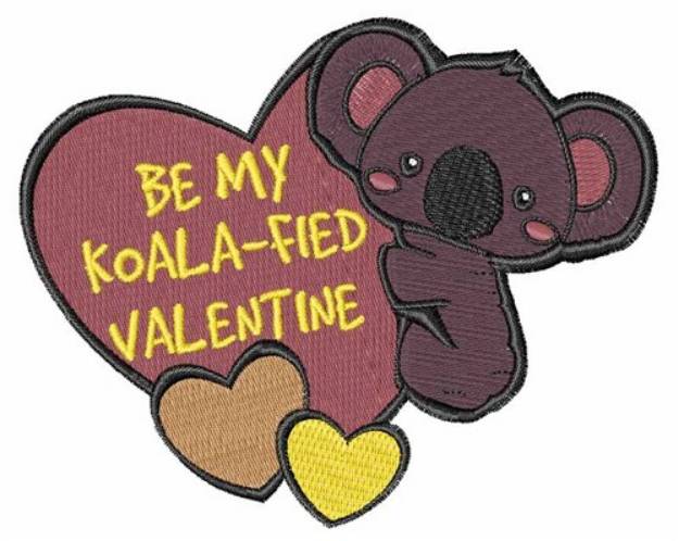 Picture of Koala Fied Valentine Machine Embroidery Design