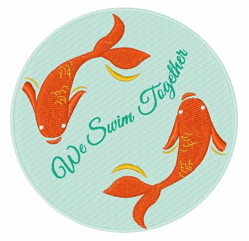 We Swim Together Machine Embroidery Design