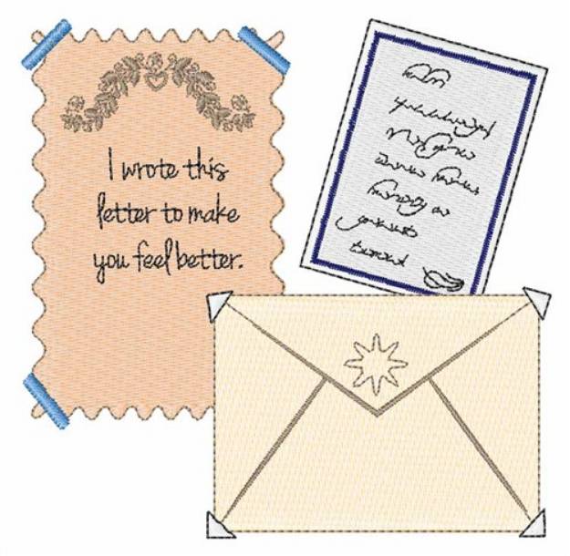 Picture of Feel Better Letter Machine Embroidery Design