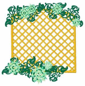 Picture of Floral Trellis Machine Embroidery Design