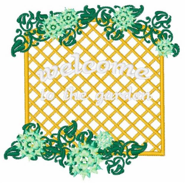 Picture of Welcome To The Garden Machine Embroidery Design