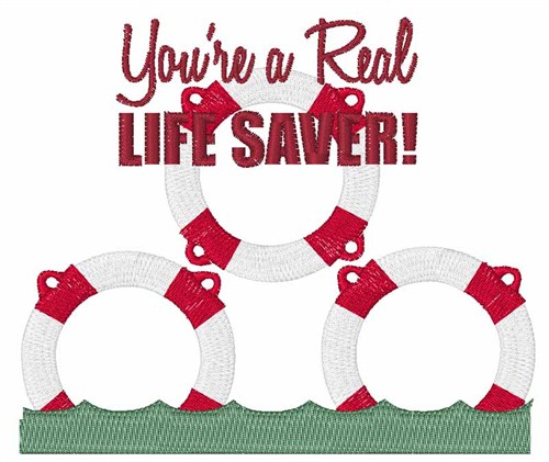 Real Life Saver Machine Embroidery Design
