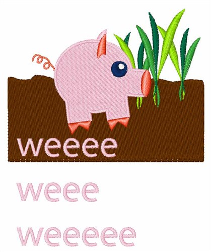 Pig Weee Weee Machine Embroidery Design