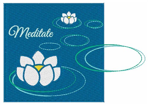 Meditate Machine Embroidery Design