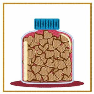 Picture of Jar Of Hearts Machine Embroidery Design