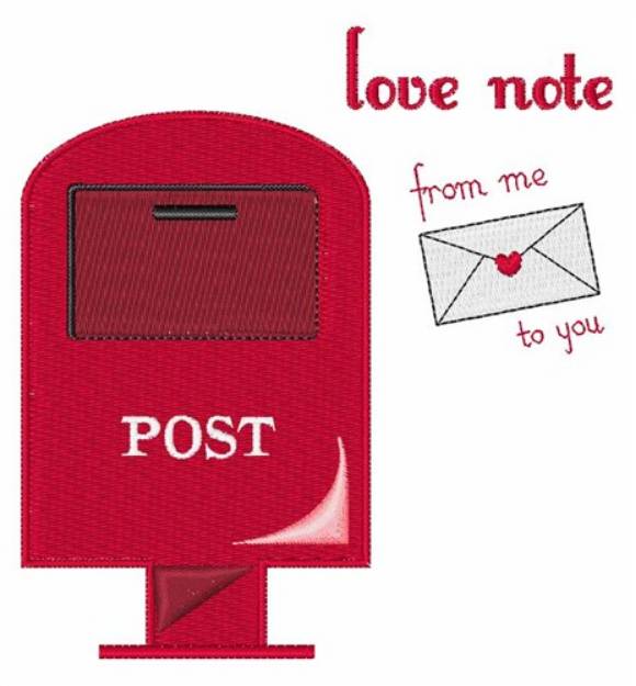Picture of Love Note Machine Embroidery Design