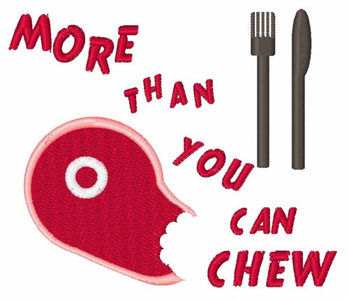 You Can Chew Machine Embroidery Design