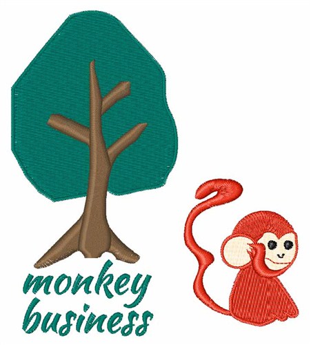 Monkey Business Machine Embroidery Design