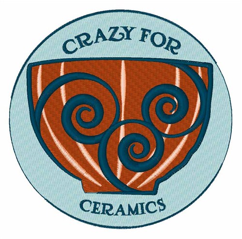 Crazy For Ceramics Machine Embroidery Design