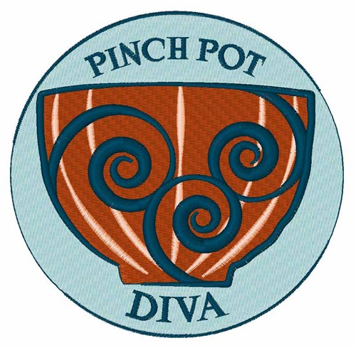 Pinch Pot Diva Machine Embroidery Design