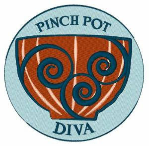 Picture of Pinch Pot Diva Machine Embroidery Design