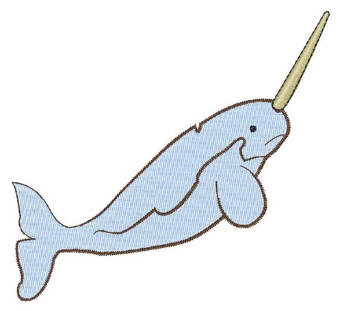 Narwhal Machine Embroidery Design
