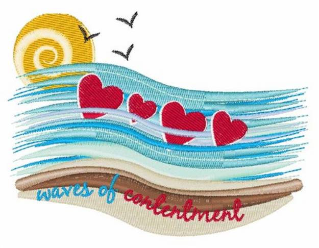 Picture of Waves Of Contentment Machine Embroidery Design