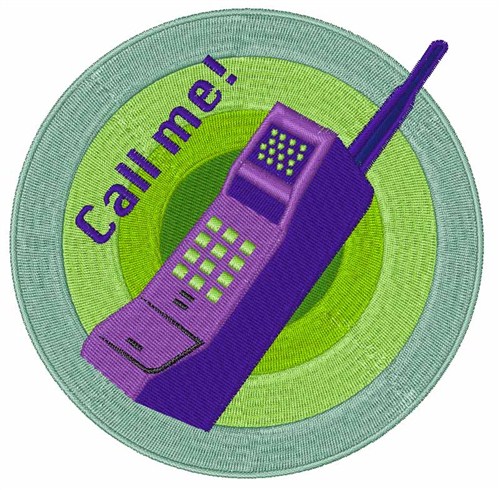 Call Me! Machine Embroidery Design