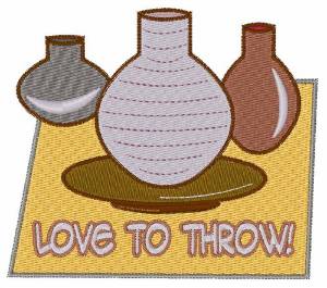 Picture of Love To Throw Machine Embroidery Design