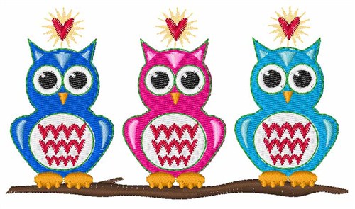Love Owls Machine Embroidery Design