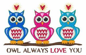 Picture of Owl Always Love You Machine Embroidery Design