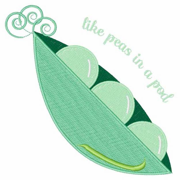 Picture of Like Peas In A Pod Machine Embroidery Design