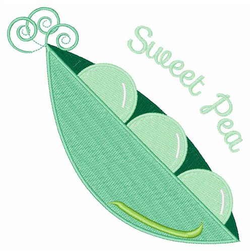 Sweet Pea Machine Embroidery Design