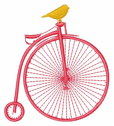 Penny Farthing Machine Embroidery Design