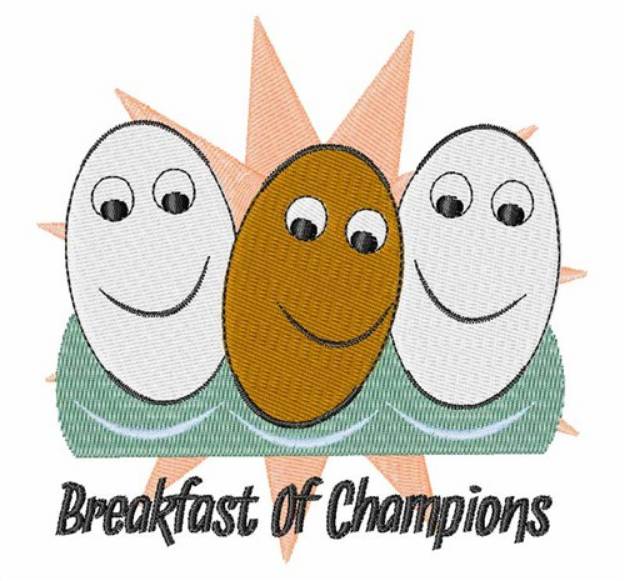 Picture of Breakfast Of Champions Machine Embroidery Design