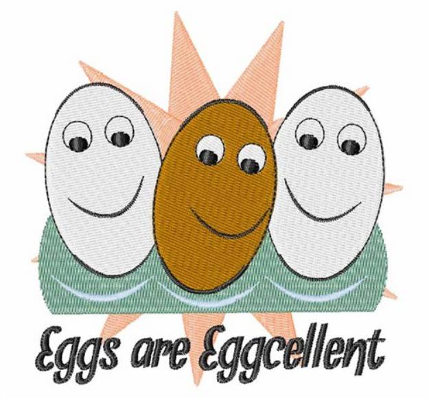Picture of Eggs Are Eggcellent Machine Embroidery Design