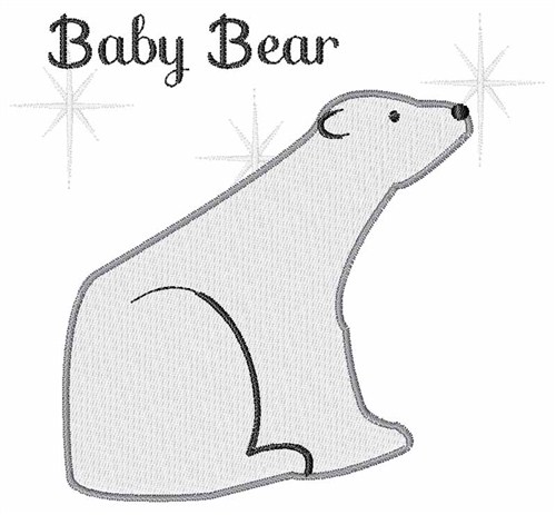 Baby Polar Bear Machine Embroidery Design