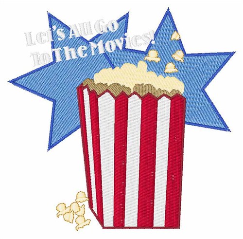Go To The Movies Machine Embroidery Design