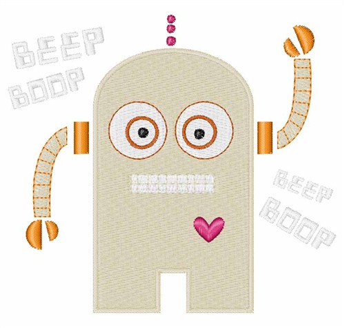 Beep Boop Machine Embroidery Design