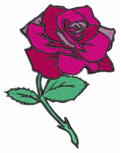 Red Rose Machine Embroidery Design