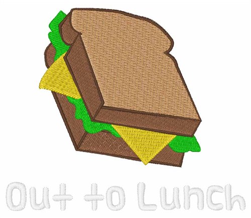Out To Lunch Machine Embroidery Design