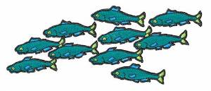 Picture of School Of Fish Machine Embroidery Design