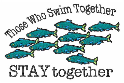 Swim Together Machine Embroidery Design
