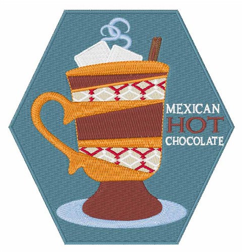 Mexican Hot Chocolate Machine Embroidery Design