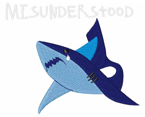 Misunderstood Shark Machine Embroidery Design
