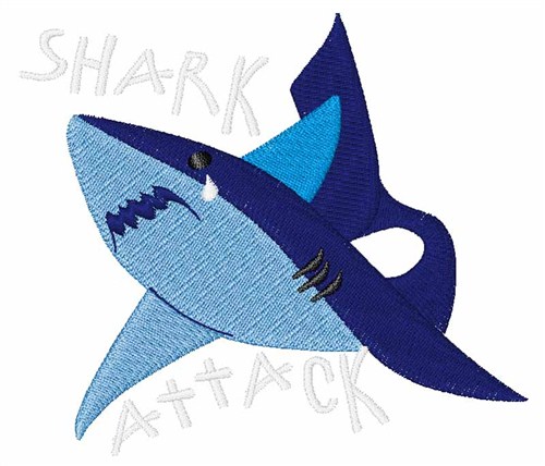 Shark Attack Machine Embroidery Design