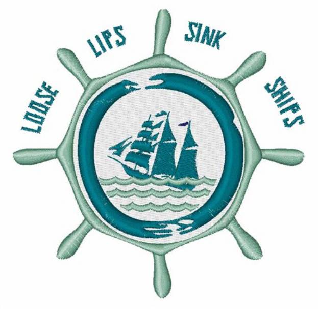 Picture of Loose Lips Sink Ships Machine Embroidery Design