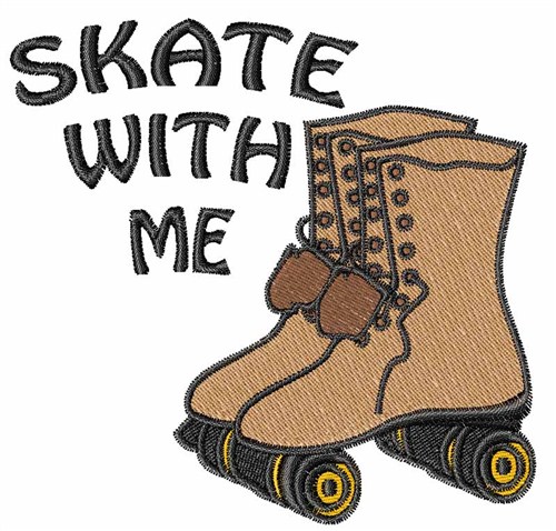Skate With Me Machine Embroidery Design
