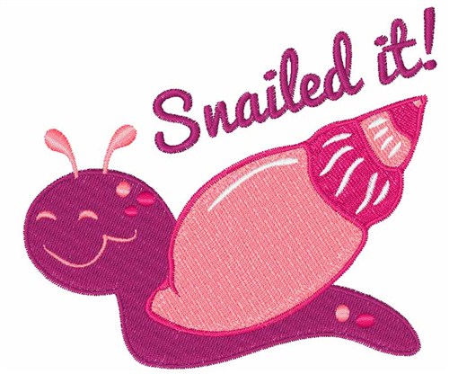 Snailed It! Machine Embroidery Design