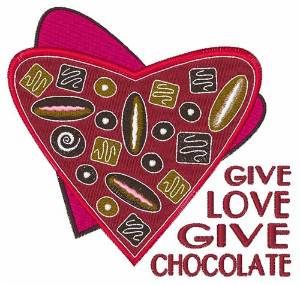 Picture of Give Chocolate Machine Embroidery Design