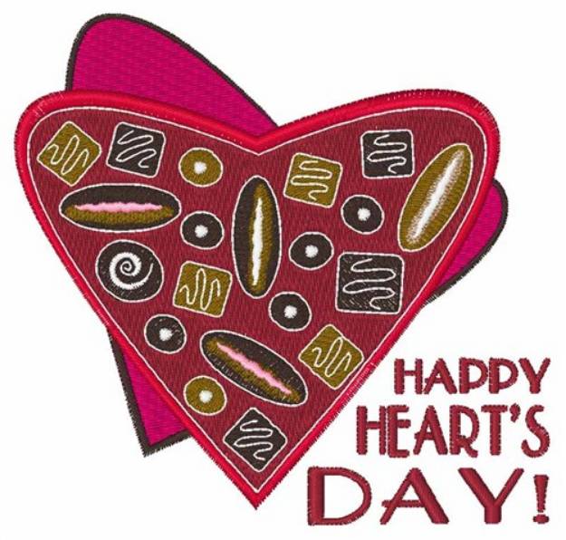 Picture of Happy Hearts Day Machine Embroidery Design