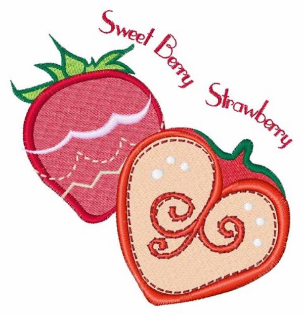 Picture of Sweet Berry Strawberry Machine Embroidery Design
